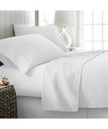 Comfy Sheets Egyptian Cotton 800-TC KING Sheets 4 Piece Set - WHITE STRIPE - $1,464.09 MXN