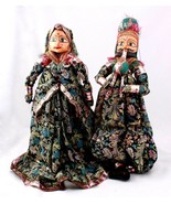 India Handmade Cute Couple Puppets Vintage Fancy Wooden Dancing Doll Kat... - £24.29 GBP