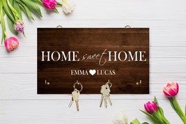 Home gifts, sweet Home, Personalized key holder, Wall key rack, first name key h - £28.77 GBP