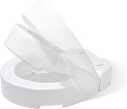 Carex Round Hinged Toilet Seat Riser, Adds 3.5 Inches Of, Raised Toilet Seat - £35.87 GBP