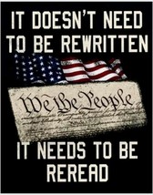 We the People Constitution needs to be re-read 6&quot; x 4.8 Bumper Sitcker 2... - £6.14 GBP