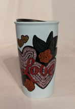 Starbucks 2019 Love and Hearts 12 oz Ceramic Travel Mug / Tumbler w/ Lid NWOT - $17.41