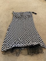 Iz Byer California Black &amp; White B/W Geometric Dress Size L Sleeveless NWT - $14.01