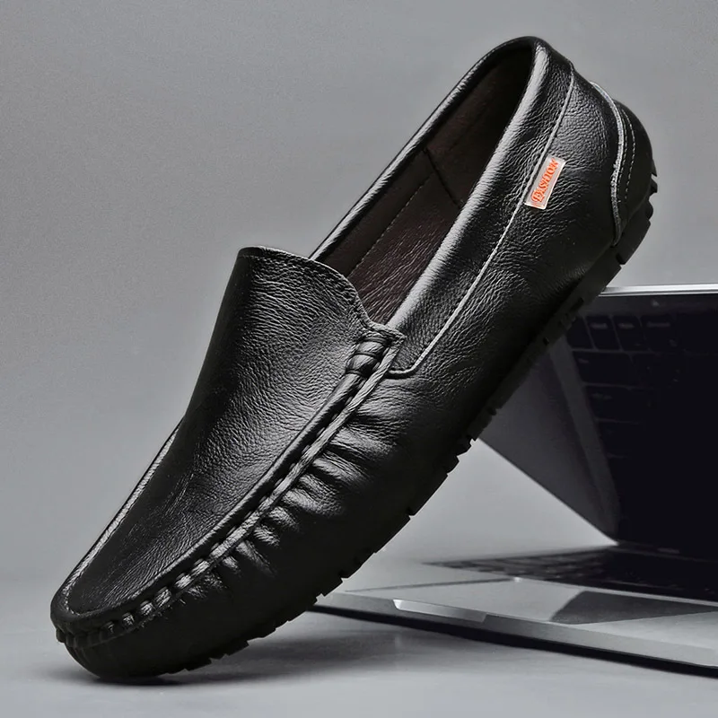 Breathable Genuine Leather Men Loafers Fashion Casual  Business Driving ... - £42.37 GBP