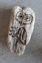 ODD Driftwood Etched Bird Figurine 3 1/2&quot; Tall - £13.42 GBP