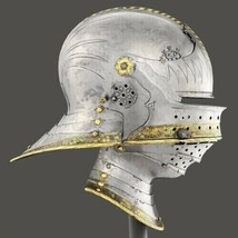 Medieval German Sallet and Bevor of Maximilian Armor Helmet Halloween Gift Item - £314.19 GBP