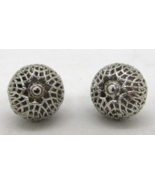 Woman&#39;s Monet Reticulated Silver Urchin Post Earrings  - $1,465.23 MXN