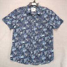 Laguna Blue Button Up Hawaiian Shirt Men's L Surfer Tropical Resort Ligh... - $22.00