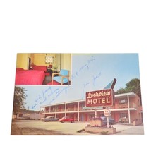 Postcard Lockview Motel &amp; Cottages Sault Ste Marie Michigan Chrome Unposted - £5.60 GBP