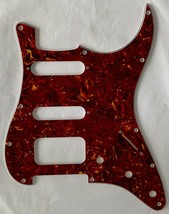 Guitar Pickguard For Fender 11 Sctew Stratocaster Start HSS 4 Ply Red Tortoise - £11.75 GBP