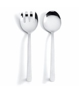 Michael Wainwright Salad Server Set Platinum Stainless Spoon Fork Manhat... - $58.41