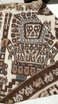 VTG Peru Blanket Throw Reversible Mayan Aztec Design Wool/Blend Large 82&quot;x 62&quot; - £102.21 GBP
