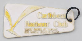 Vintage Caribbean Harbour Club Hotel Room Fob Yellow St Marten US Virgin... - $12.19