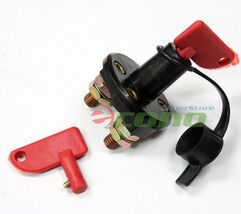 Auto Battery Cut Off Switch Disconnect Kill Solid Brass With 2 Removable... - $10.29