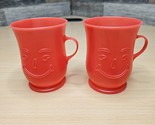 Plastic Kool-Aid Man Drink Beverage Red Cups 1980 - Set of 2 - Vintage - £13.12 GBP