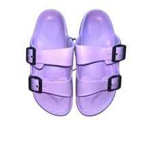 FUNKYMONKEY Women&#39;s Comfort Slides Double Buckle Adjustable EVA Flat San... - $11.81