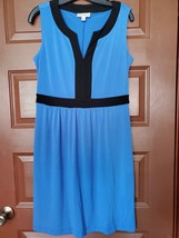 Dana Buchman Womens Blue &amp; Black Summer Dress - Sz M - £9.32 GBP