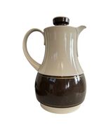Vintage Thermos Carafe Model 570 Brown Cream Insulated Pitcher West Germany 11x7 - $25.20