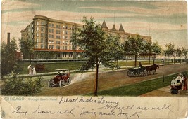 Chicago Beach Hotel, vintage postcard 1907 - £12.60 GBP