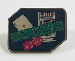 Las Vegas Vintage Lapel Pin Ace, Dice And Slot Machine Design - $8.90