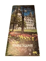 Vintage Temple Square in Salt Lake City Utah UT Brochure Mormon Church M... - $9.92