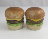 Vintage Set Of 2 Wei Tat Fty Cheeseburger Salt &amp; Pepper Shakers 2.5&quot; Tall - $12.60