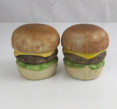 Vintage Set Of 2 Wei Tat Fty Cheeseburger Salt &amp; Pepper Shakers 2.5&quot; Tall - £10.04 GBP