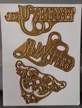 Metal Die Cut Emboss Stencils Thank You Get Well Decorative Emblem Crafting - £14.89 GBP