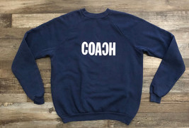 Vintage Coach Adult Medium Blue Crewneck Sweatshirt Pullover - $21.05