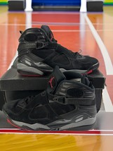 Nike Air Jordan 8 Retro Black Cement 2017 Size 13 305381-022 Black Red W... - $141.76
