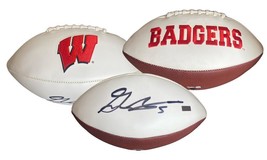 GRAHAM MERTZ Autographed Wisconsin Badgers White Panel Football PANINI - £92.80 GBP