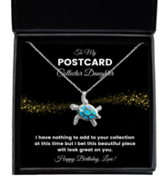 Postcard Collector Daughter Necklace Birthday Gifts - Turtle Pendant Jewelry  - £39.36 GBP