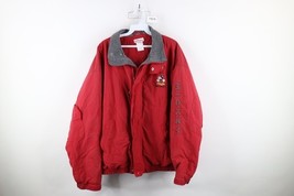 Vintage 90s Disney Mens XL Spell Out Mickey Mouse Elbow Patch Bomber Jac... - $98.95