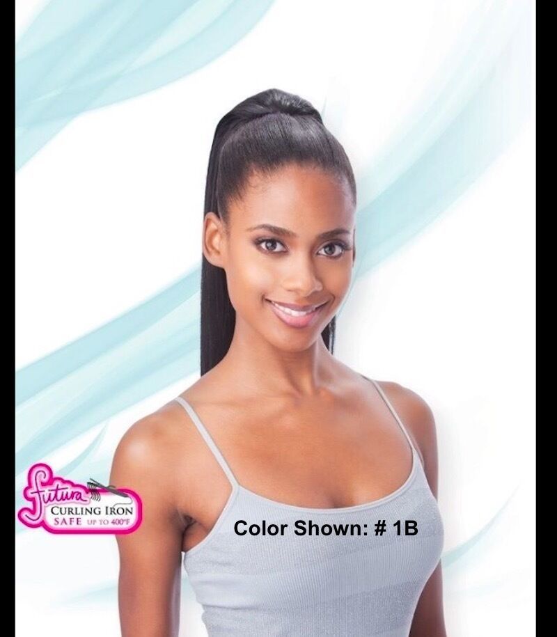 SHAKE N GO EQUAL Yaky Straight 14&quot; Drawstring Ponytail Curling Iron Safe... - $11.99