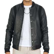 Boston Harbour Charlie Bomber Style Real Leather Jacket for Men - £91.11 GBP