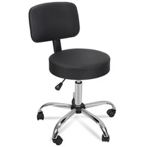 Adjustable Hydraulic Massage Salon Stool Swivel Rolling Chair With Back ... - $79.79