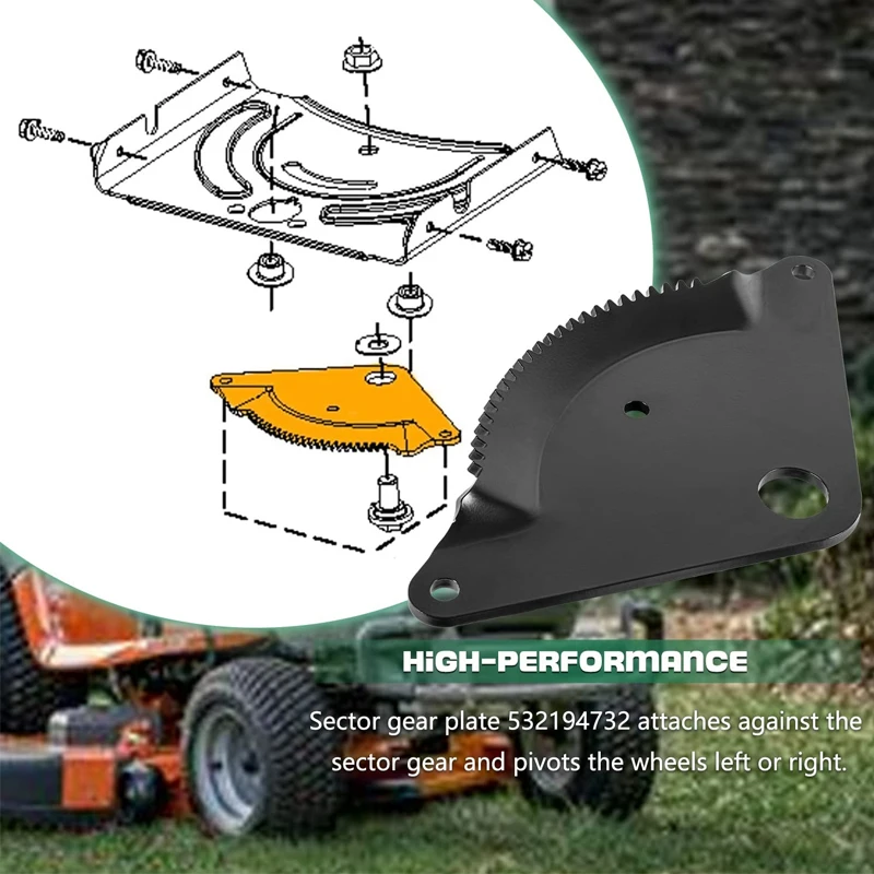 Primary image for Steering Gear Rebuild Kit - Steering Sector Gear Plate for Husqvarna, Craftsma