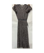 Max Studio Women S Navy Blue Pink Printed Short Sleeve Midi Dress NWT BP47 - €67,22 EUR
