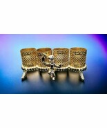 Vintage 1950-60s Sam Fink Filigree Ormolu Goldtone Vanity Lipstick Holde... - $38.93