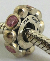 Authentic Chamilia Pink Balls Sterling Silver Cz  Bead Charm  Ja-8a, New - $36.09