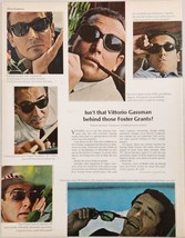 1966 Print Ad Foster Grant Sunglasses Actor Vittorio Gassman - £13.49 GBP