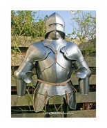 Mezza armatura gotica medievale del XV secolo con elmo a sallet chiuso - £418.46 GBP