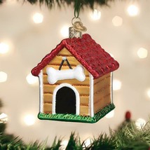 Old World Christmas Dog House Glass Christmas Ornament 20113 - £13.28 GBP