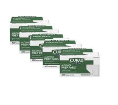 Curad Alcohol Prep Pads Swabs Wipes 5 Box = 500 Counts Isopropyl Wipes T... - $9.95
