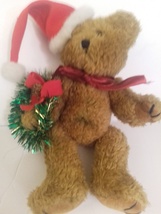 Bearington Collection Holiday Bear With Wreath Approx 8&quot; Tall Mint With Tags  - £16.02 GBP