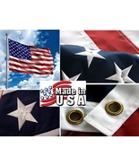 USA MADE 3x5 foot US EMBROIDERED&amp;SEWN 2-SIDED HEAVY DUTY 600D NYLON FLAG... - £35.25 GBP