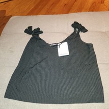 NEW Womens Olivaceous Shoulder tie MOD top, black, size M - £11.49 GBP