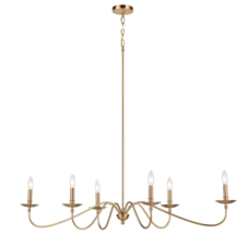 Visual comfort Style Burnished Brass Mod French Farmhouse Candle Chandel... - $692.01