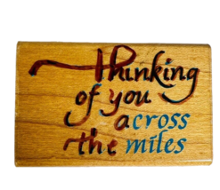 Vintage Penny Black Thinking Of You Across The Miles Rubber Stamp 943D - £12.01 GBP