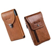 2 Pack Vertical Genuine Leather Cell Phone Holsters - £142.96 GBP